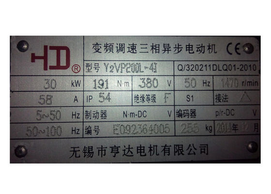 Waterproof IP55 4 Pole Inverter Duty Motor 0.75KW - 315KW 3 Phase Induction Motor